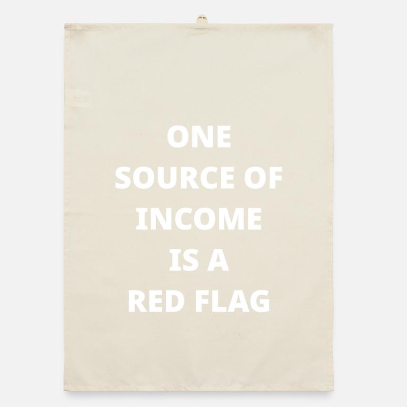 Red-Flag-Einkommensgrafik Organic Geschirrtuch