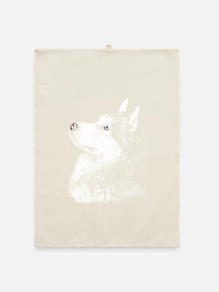 Husky - Torchon bio - nature - Devant