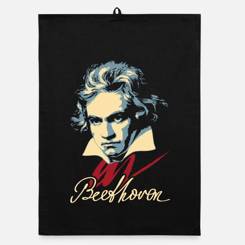 Beethoven (dunkel) Organic Geschirrtuch
