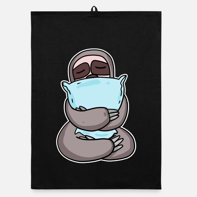 Sloth with pillow Organic dish towel