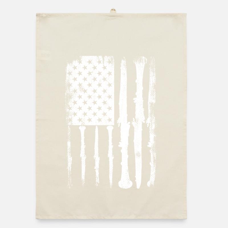 Clarinet USA Flag Organic dish towel