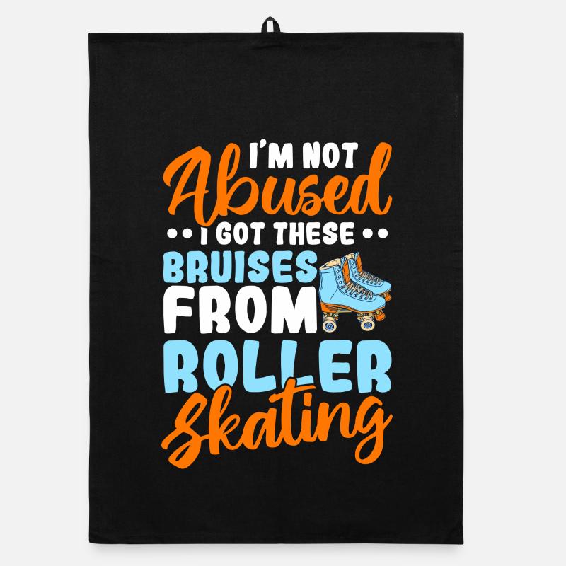Roller Skate Design Organic dish towel