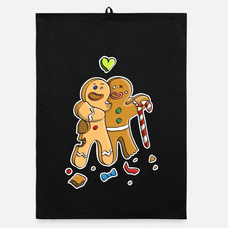 Lebkuchenmann/ Figuren Freundschaft & Streit Organic Geschirrtuch