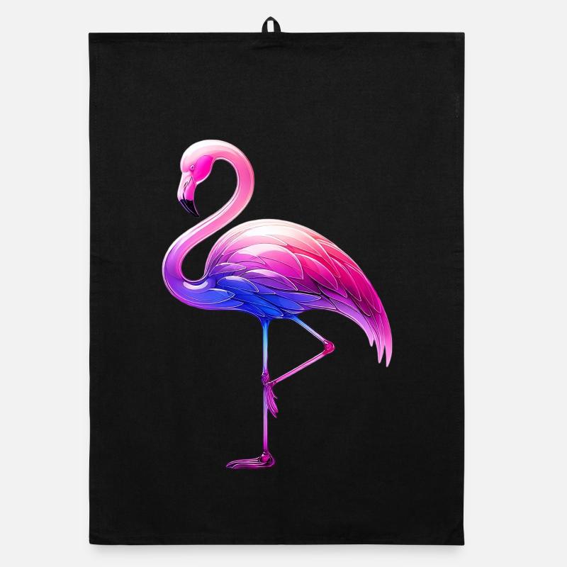 Pink flamingo Organic dish towel