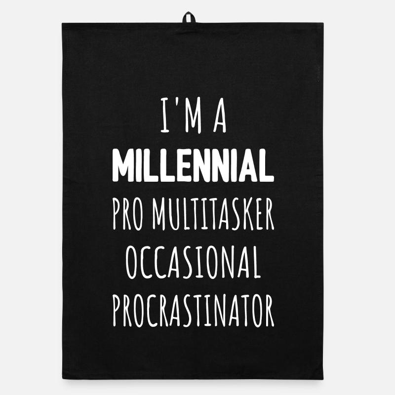Ich bin ein Millennial-Profi-Multitasker-Prokrastinierer I Organic Geschirrtuch