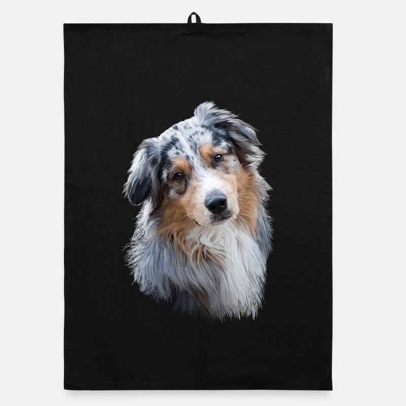Australian Shepherd Organic dish towel