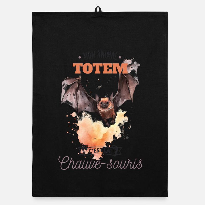 Mon animal totem c'est la chauve-souris Torchon bio