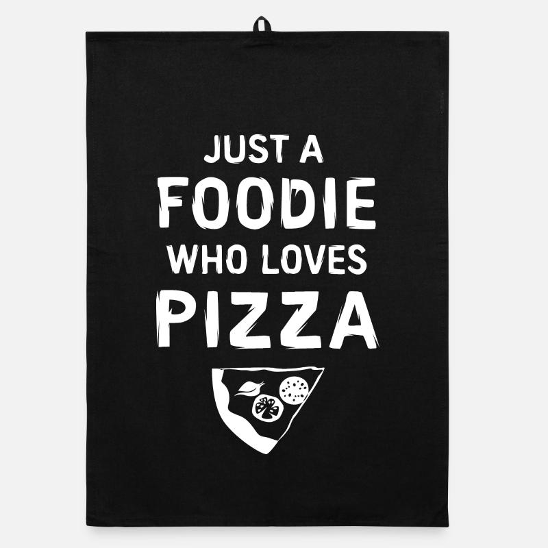 just pizza Spruch - Essen Liebe Pizzabäcker Torchon bio