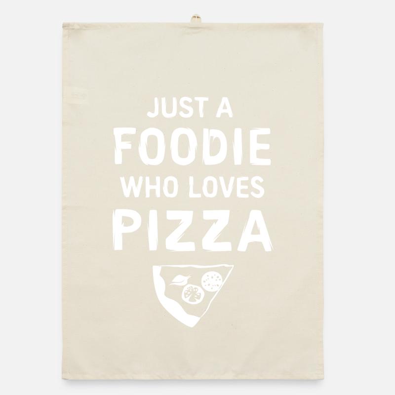 just pizza Spruch - Essen Liebe Pizzabäcker Torchon bio