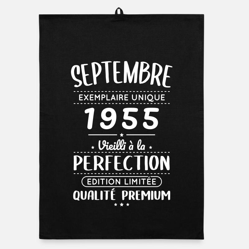 70th Birthday - September 1955 Perfection Organic dish towel