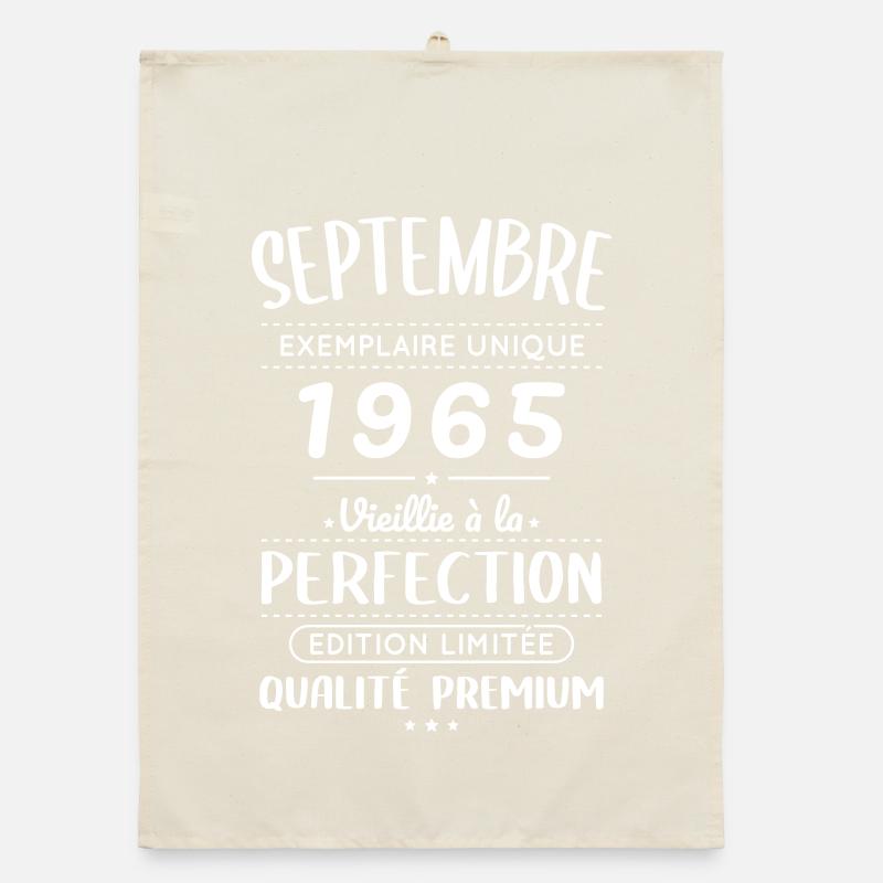60. Geburtstag - September 1965 Perfektion Organic Geschirrtuch
