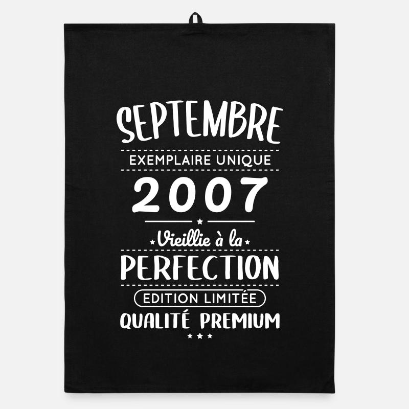 18th Birthday - September 2007 Perfection Organic dish towel