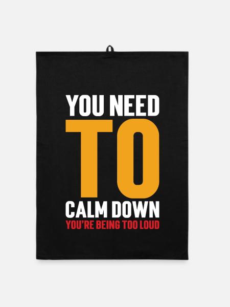 Message Motivation Affirmations - Organic dish towel - black - Front