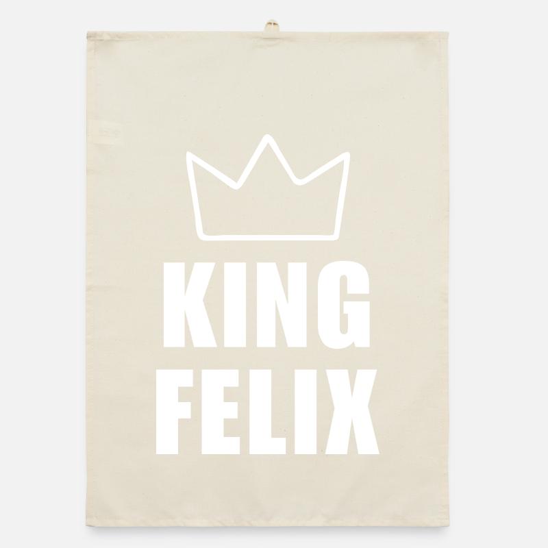 Felix Name mit Buchstabe F - King Crown Hemd Organic Geschirrtuch