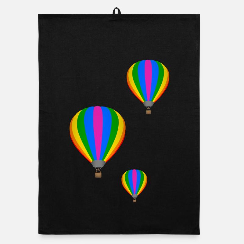 Fliegende Heißluftballons Organic Geschirrtuch