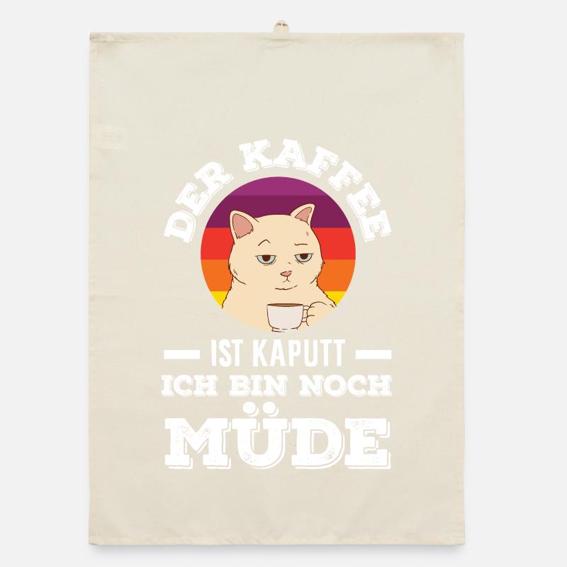 Der Kaffee ist kaputt – Müde Schlafen Organic Geschirrtuch
