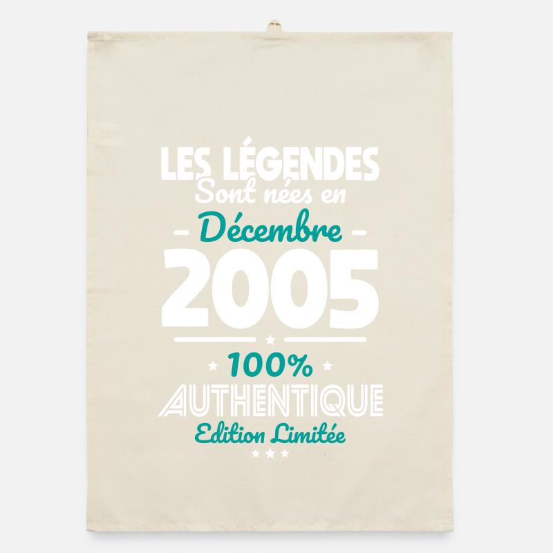 20th Anniversary - Legends Born December 2005 Organic dish towel
