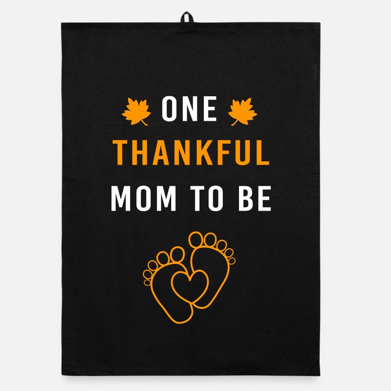 Thanksgiving Gender Reveal Werdende Mutter Organic Geschirrtuch