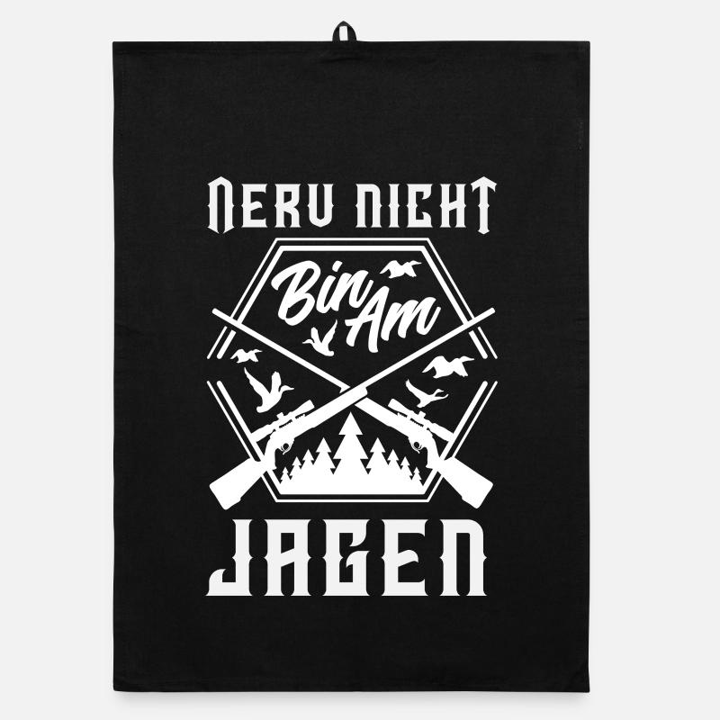 Nerv nicht – bin am Jagen Jäger Spruch Organic Geschirrtuch