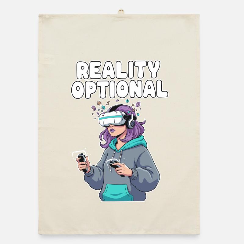 Reality Optional VR Gamerin Organic Geschirrtuch