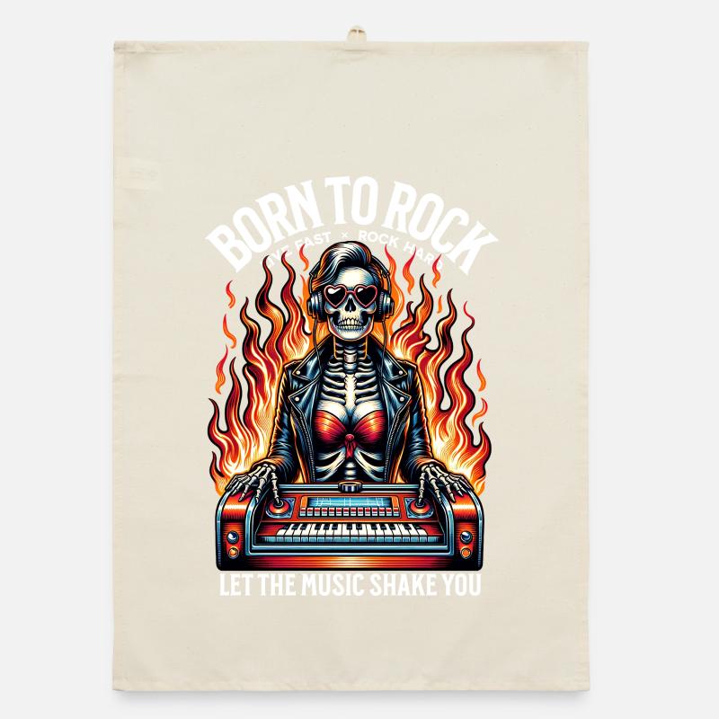 Rock and Roll Always and Forever Rockabilly 2025 Organic dish towel