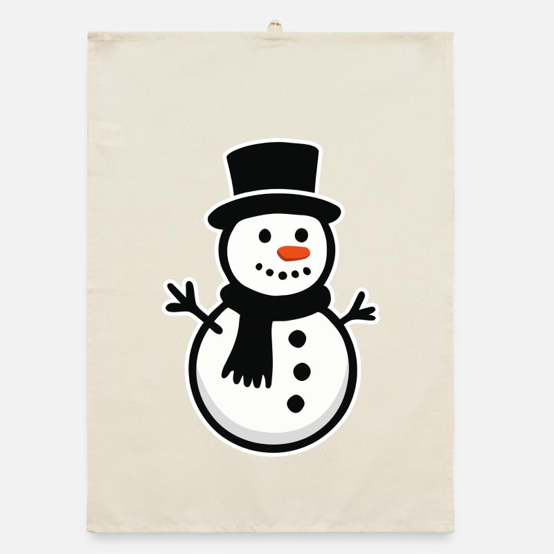 Snowman Organic dish towel