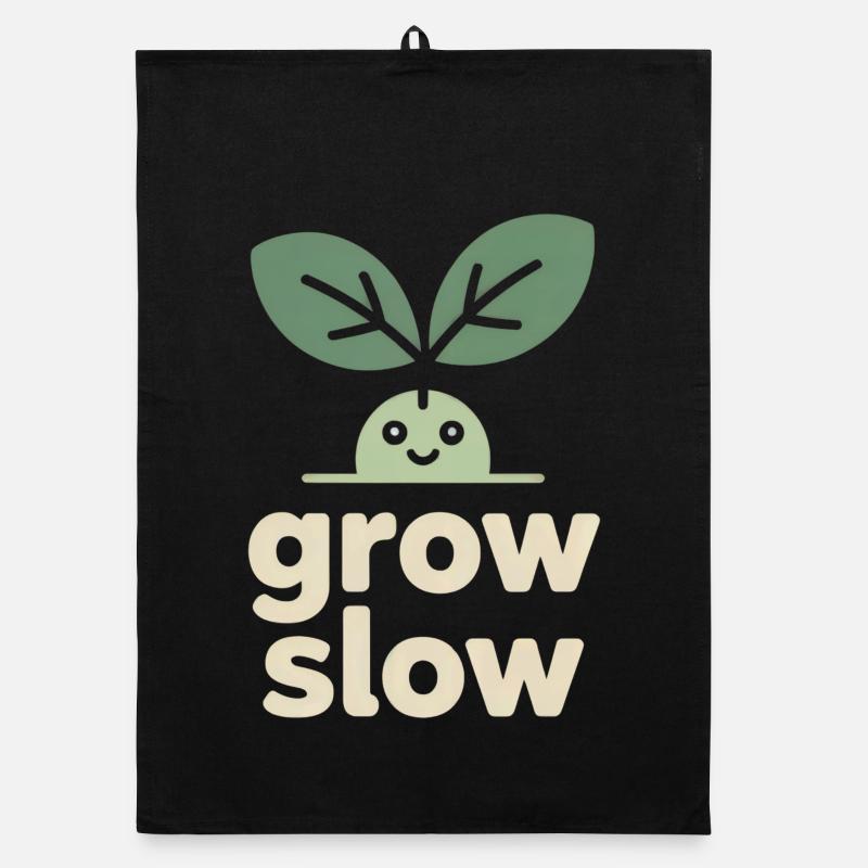 Grow Slow – Pflanzensprössling Organic Geschirrtuch