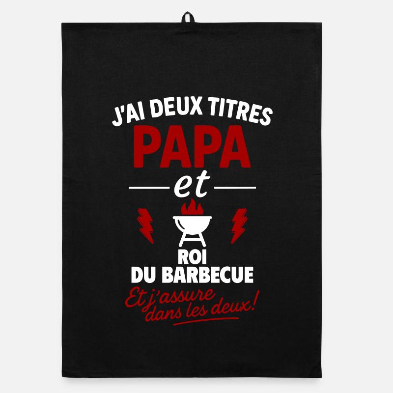 Dad King Of The BBQ Zwei Titel Geschenk Organic Geschirrtuch