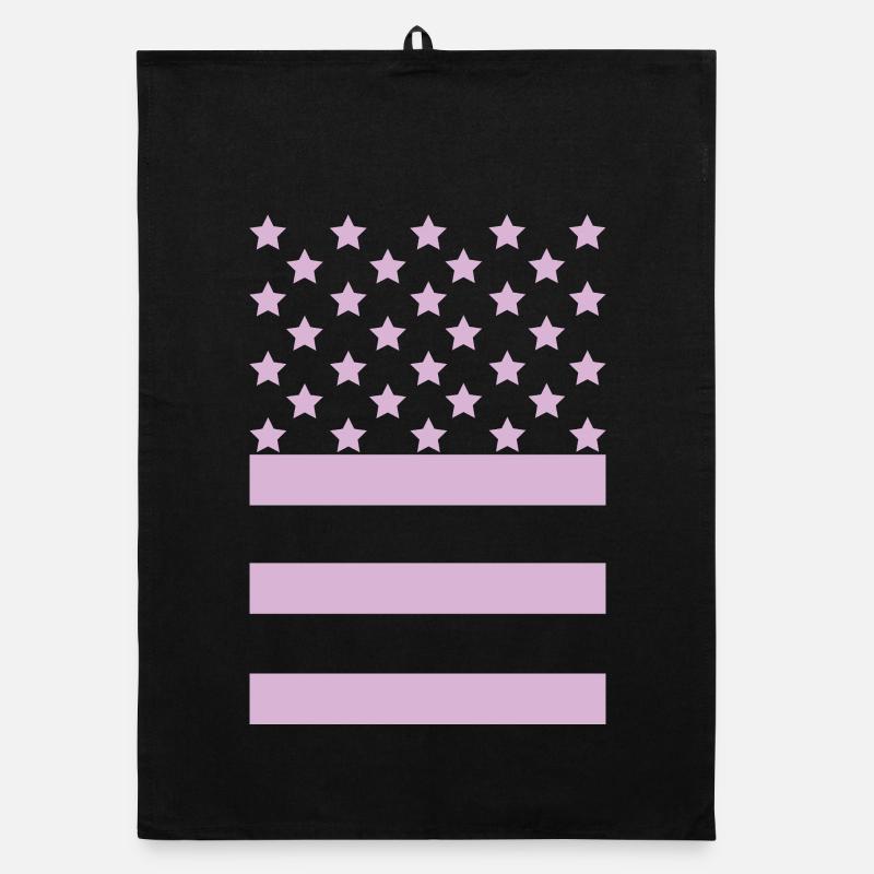 Pink Flag – Stars & Stripes Design Organic Geschirrtuch