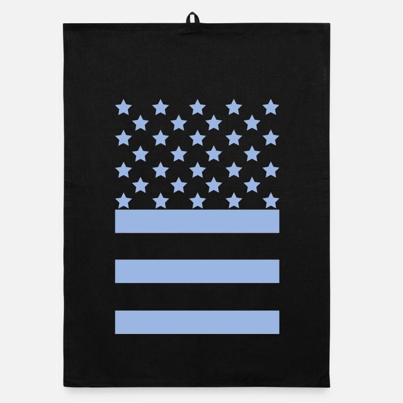 Drapeau bleu clair – Design Stars & Stripes Torchon bio