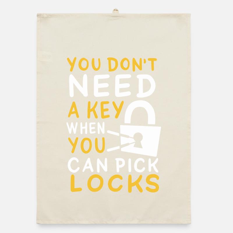 Funny Locksmith Picking Locks Hobbyist Graphic Organic Geschirrtuch