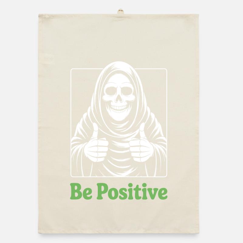 Be Positive Grim Reaper Organic Geschirrtuch