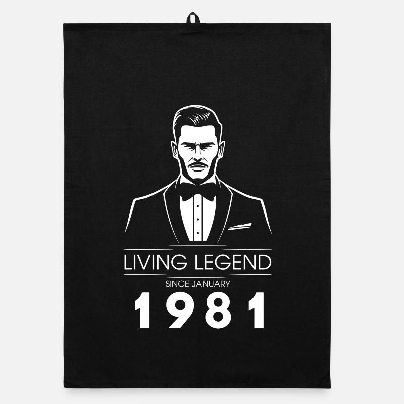 45. Geburtstag Living Legend (GENT) since 01/1981 Organic Geschirrtuch