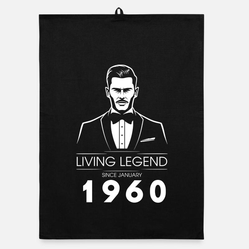 66. Birthday Living Legend (GENT) since 01/1960 Organic dish towel