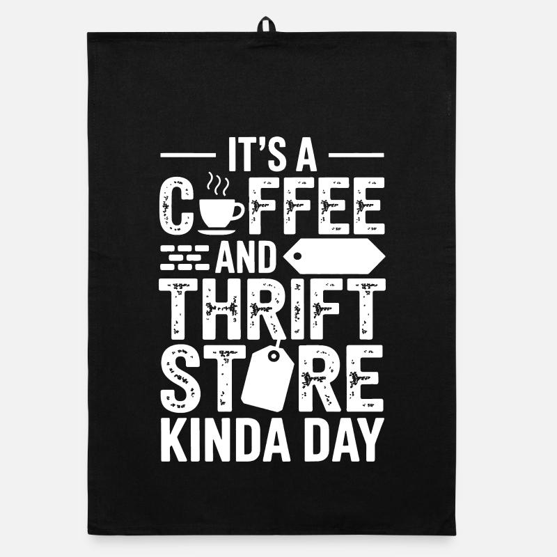 Ein Tag im Coffee-Secondhand-Laden Organic Geschirrtuch
