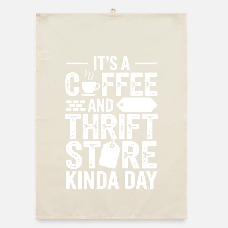 Ein Tag im Coffee-Secondhand-Laden Organic Geschirrtuch