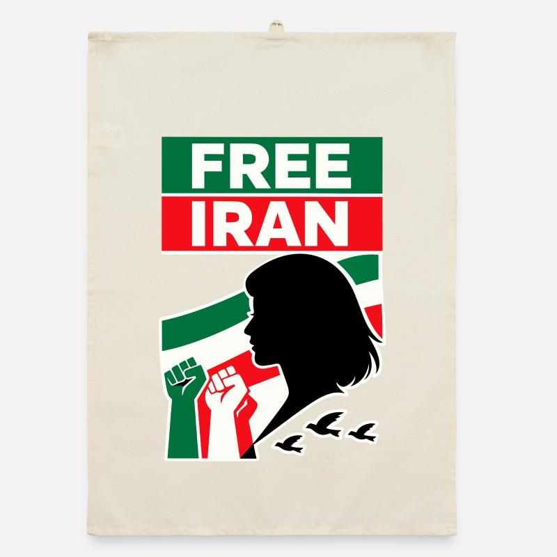 Free Iran Organic Geschirrtuch