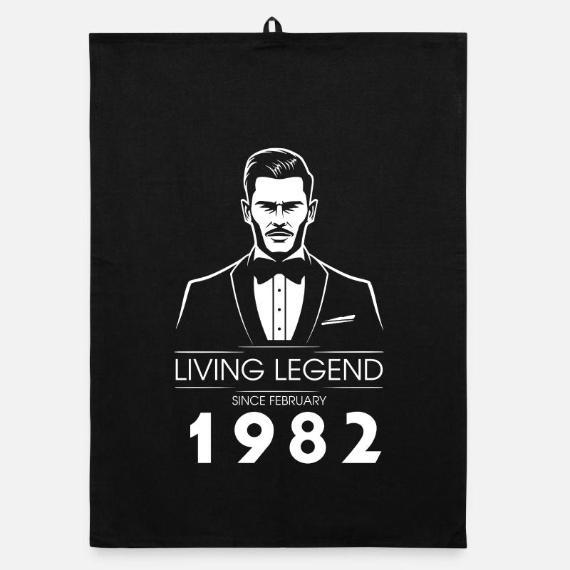 44. Birthday Living Legend (GENT) since 02/1982 Organic dish towel