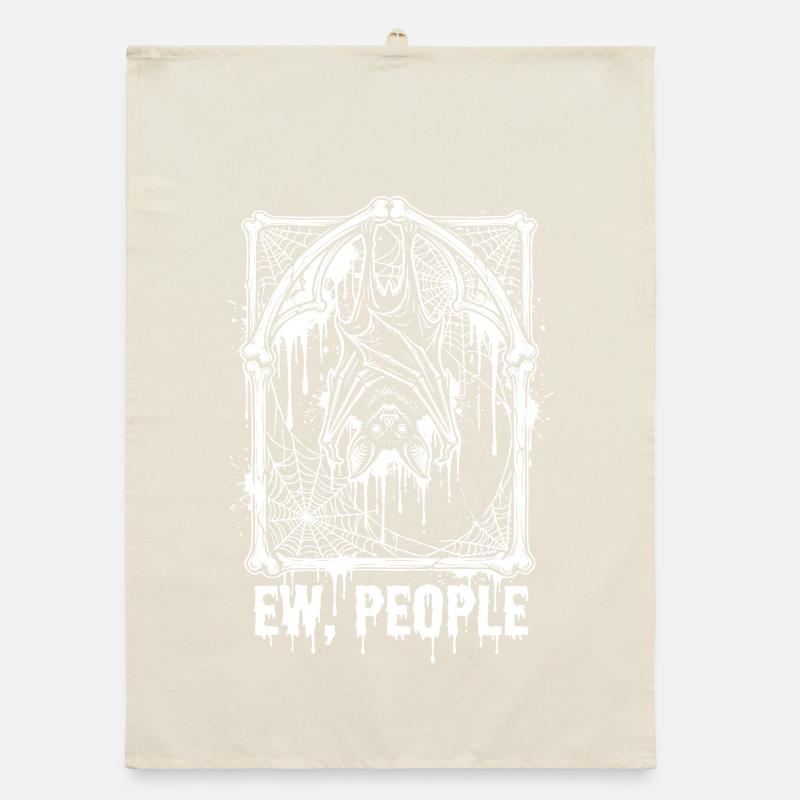 Ew People Bat Gothic Organic dish towel
