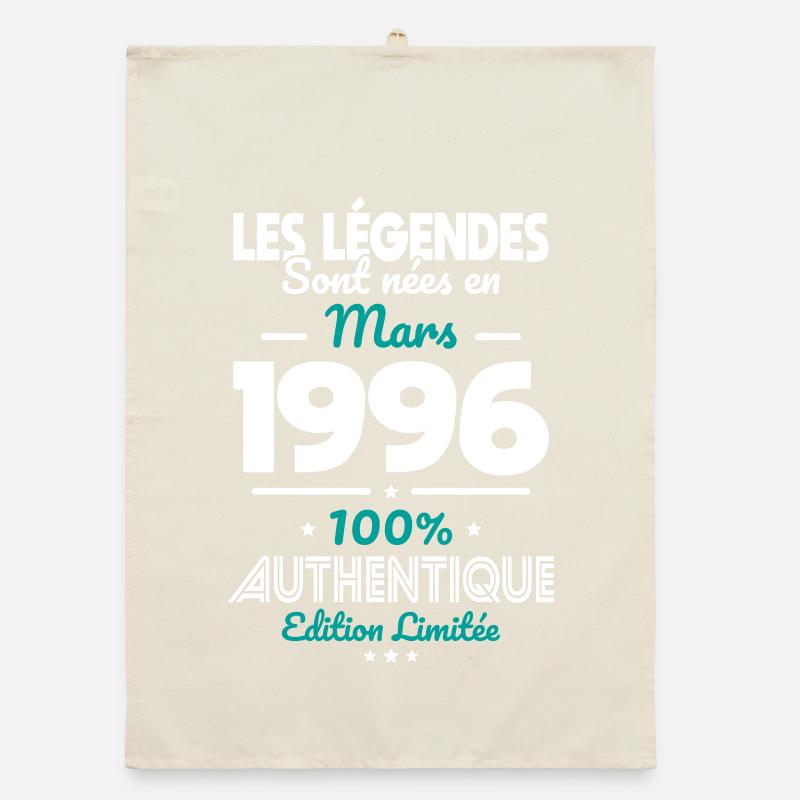 30th Anniversary - Legends Born March 1996 Organic dish towel