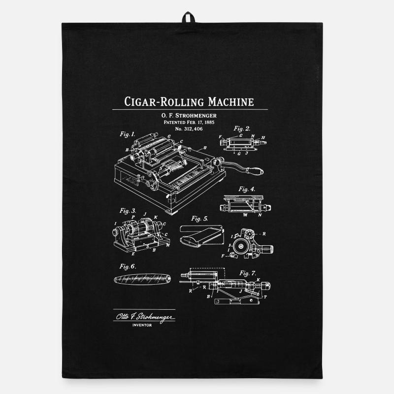 Cigar Rolling Machine Blueprint Organic dish towel