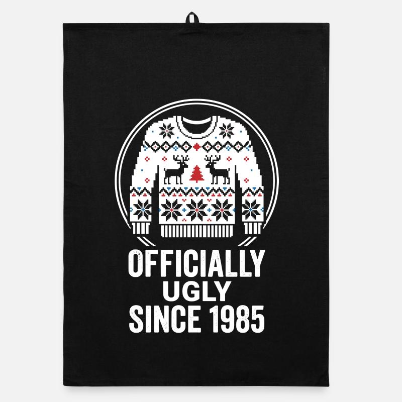Offiziell Ugly 1985 Weihnachtspullover Organic Geschirrtuch