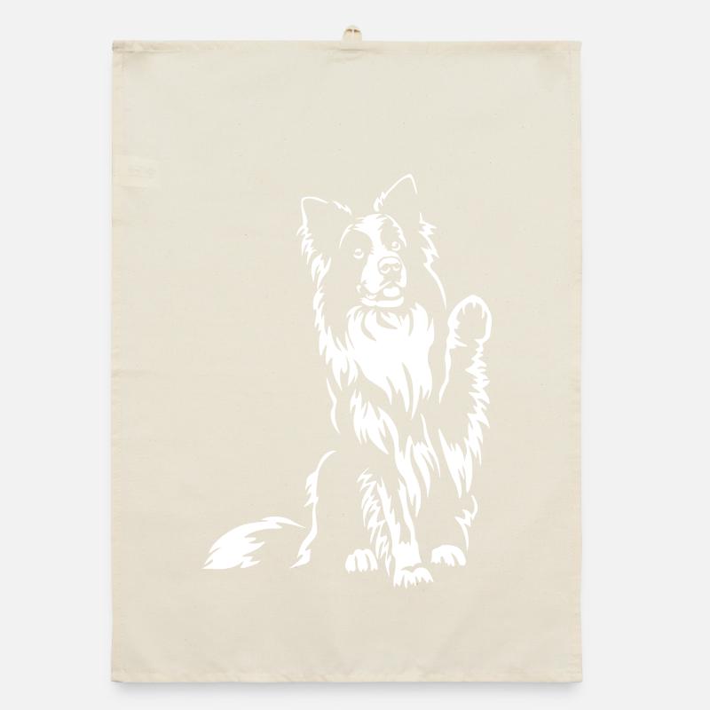 Border Collie "Black Edition" Organic dish towel