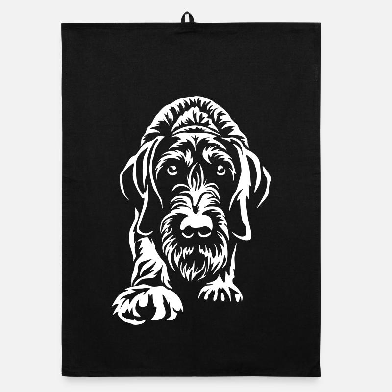 German Wirehaired Whisker "Black Edition" Organic dish towel