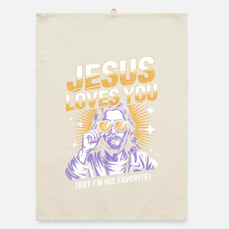 Jesus liebt dich – ich bin sein Liebling Organic Geschirrtuch