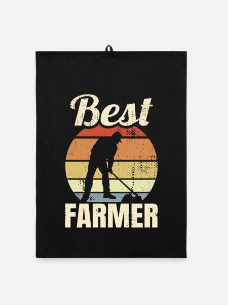 Best Farmer - Organic dish towel - black - Front