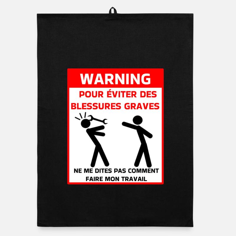 Safety warning t Organic dish towel