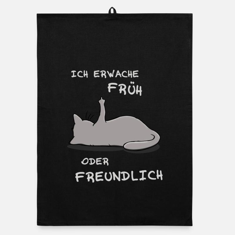 I wake up early or friendly Organic dish towel