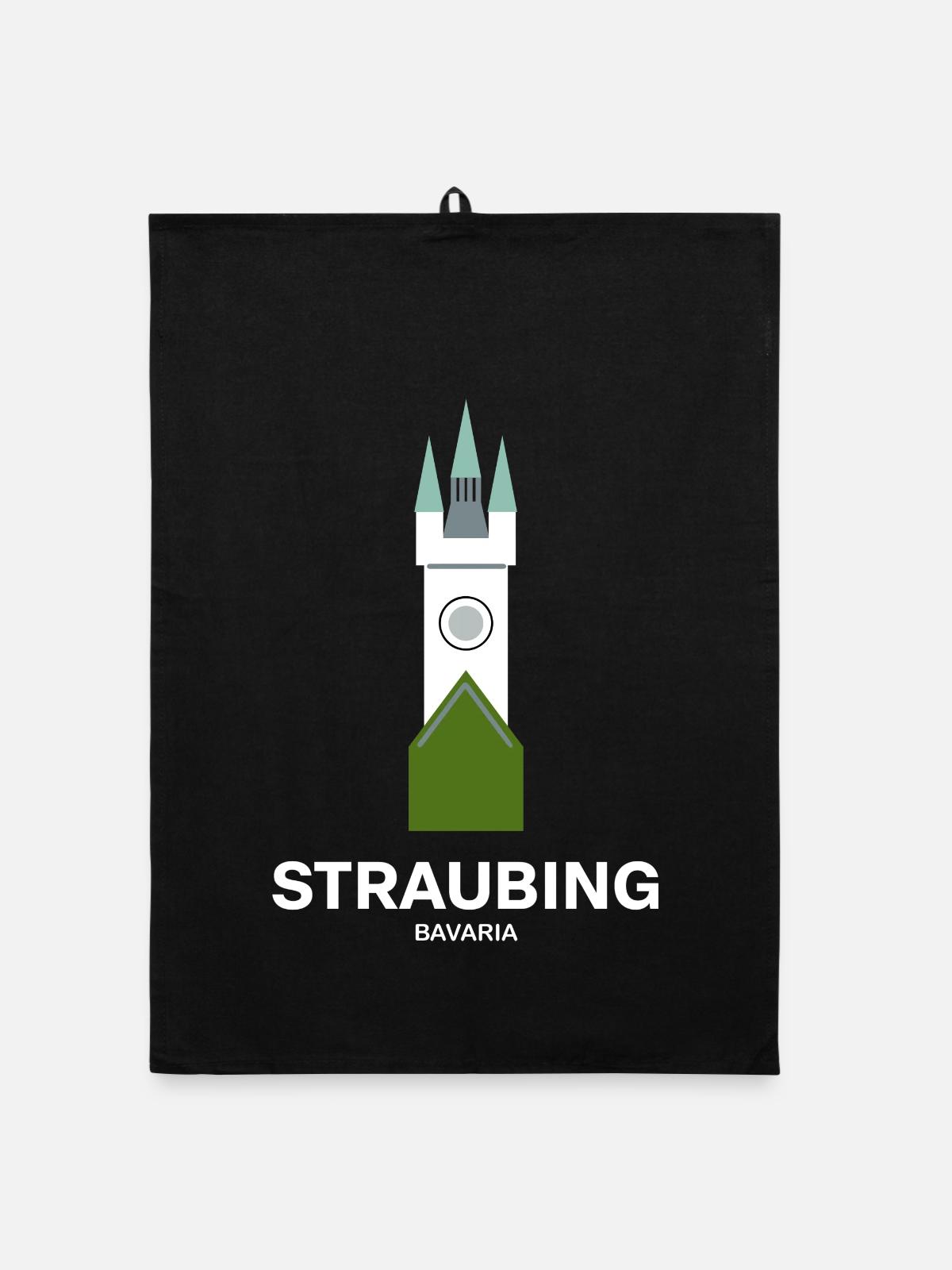 Straubing - Organic Geschirrtuch - Schwarz - Vorne