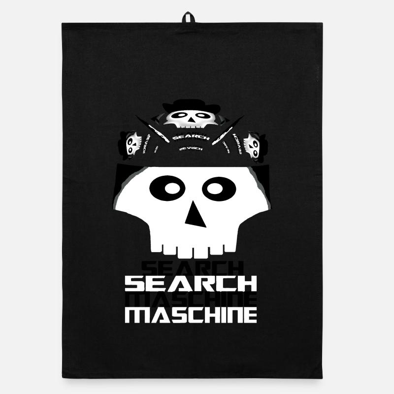 Skull Search Engine Logo Shirt Computer Science Design Organic dish towel